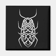 Magnet Carré d'impression blanc