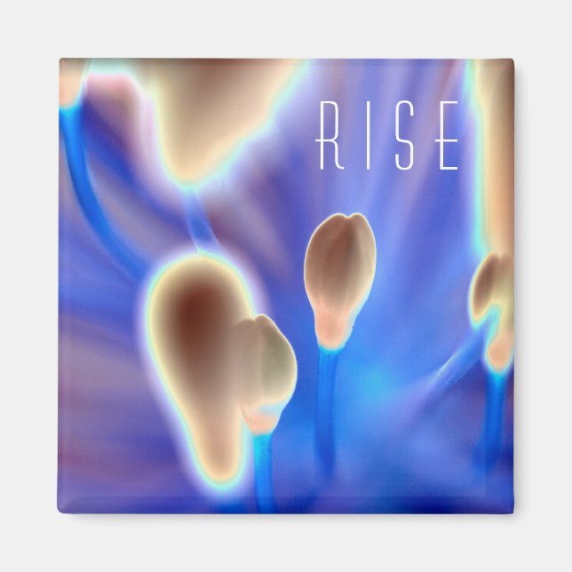 Magnet Carré d'impression florale "Monter" (Devant)
