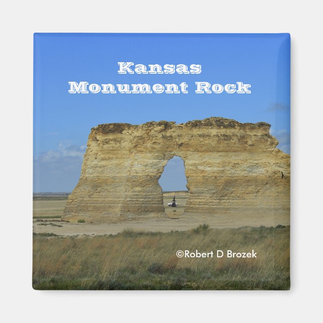 Magnet Carré du Kansas Monument Rock (Devant)