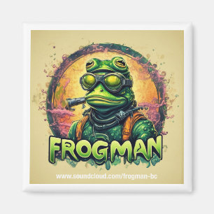 Magnet Carré Frogman 2" x 2"