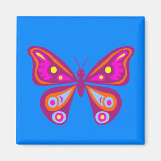 Magnet Carré papillon coloré