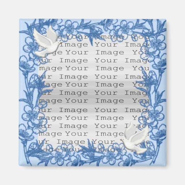 Magnet Carré personnalisé Dove (Devant)