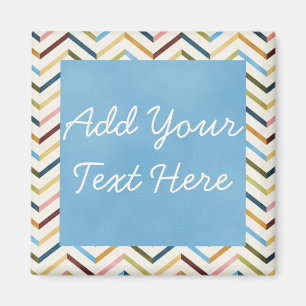 Magnet Carré personnalisé MultiColor Chevron