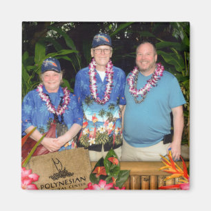 Magnet Carré personnalisé, photo Hawaii Touriste