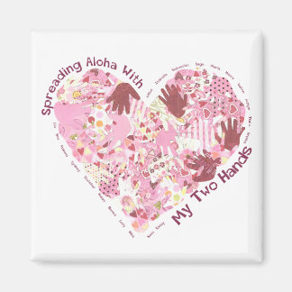 Magnet carré : Répandre Aloha