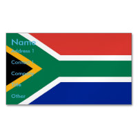 Magnet carte de visite avec drapeau d'Afrique du S