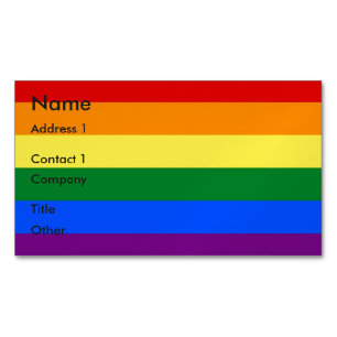 Magnet carte de visite avec drapeau de fierté LGBT