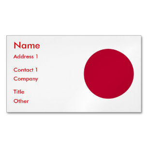 Magnet carte de visite avec drapeau du Japon