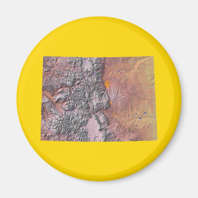 Magnet Carte du Colorado (Devant)