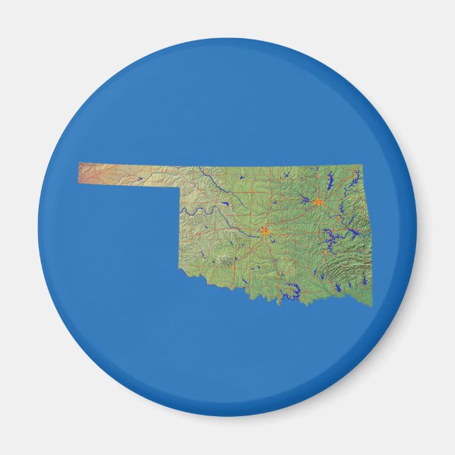 Magnet Carte Oklahoma (Devant)