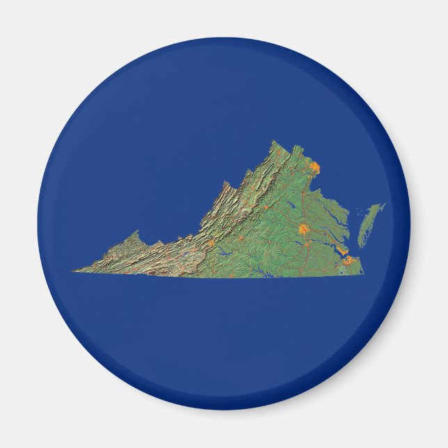 Magnet Carte Virginia (Devant)