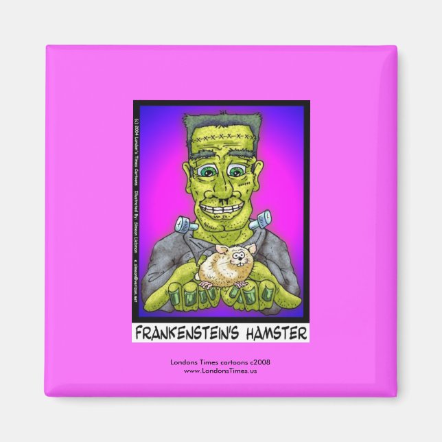 Magnet Cartoon Drôle Hamster de Frankenstein (Devant)