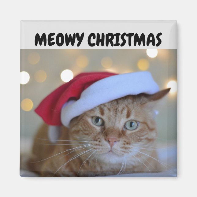 MAGNET CHAT ROUX NOËL MIAOU (Devant)