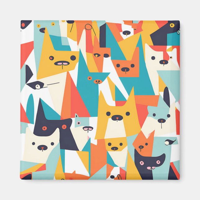 magnet chien style picasso  (Devant)