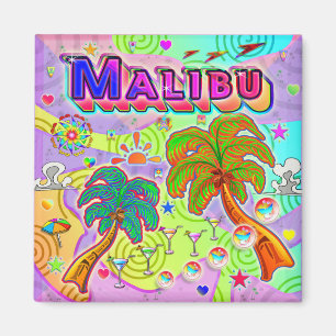 Magnet cible de vacances Malibu