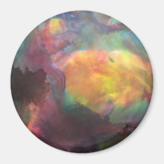 Magnet circulaire avec Johnson Abstrait Artwork