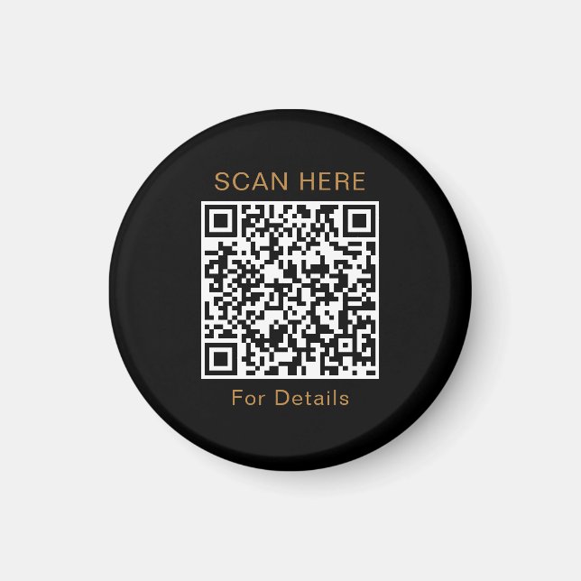 Magnet circulaire de conception de code QR unique (Devant)