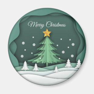 Magnet circulaire "Joyeux Noël"