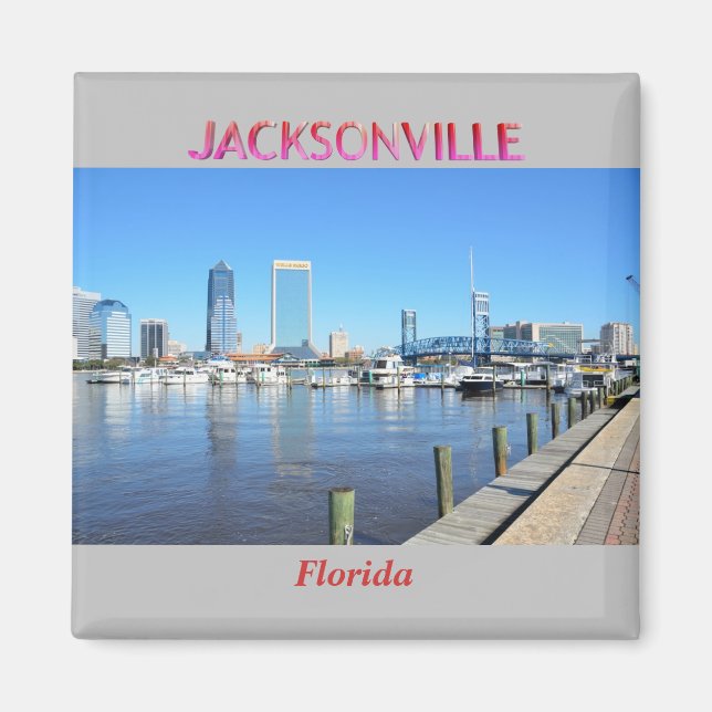 Magnet Cityscape de Jacksonville en Floride (Devant)