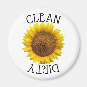 Magnet "Clean" with Sunflower