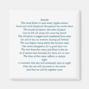 Magnet complet avec poésie originale