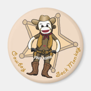 Magnet Cowboy Singe Chaussette