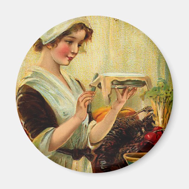 Magnet d'action de grâces vintage (Devant)