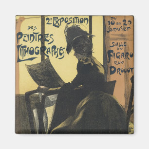 Magnet d'affiche de Nouveau d'art - lithographies