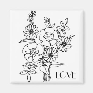 Magnet d'amour du bouquet de fleurs