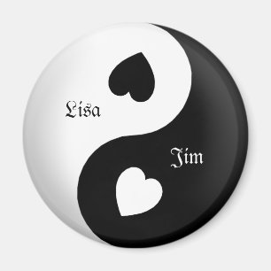 Magnet d'amour Yin Yang personnalisé