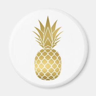 Magnet d'ananas en or de Faux