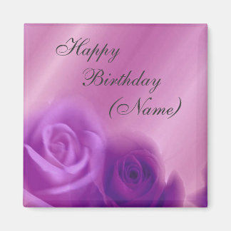 Magnet d'anniversaire Rose violet