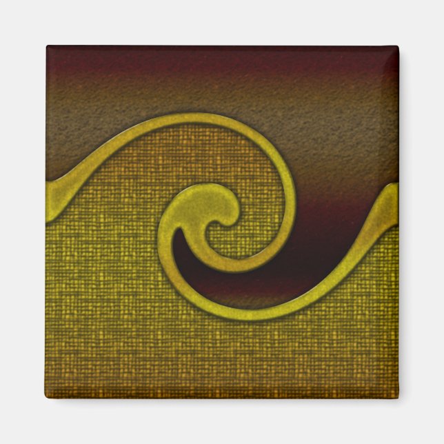 Magnet Dark Brown Swirl Or, Jeu de correspondance (Devant)