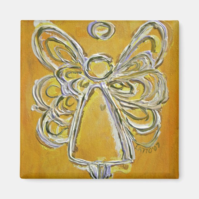 Magnet d'art de l'ange jaune (Devant)