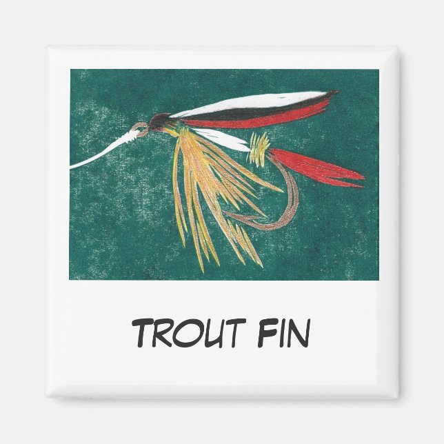 Magnet d'art de pêche à la truite (Devant)