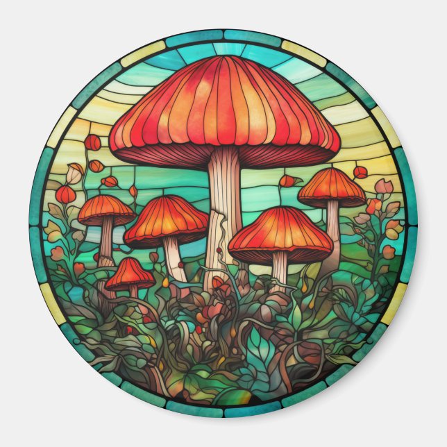 Magnet d'art des champignons (Devant)