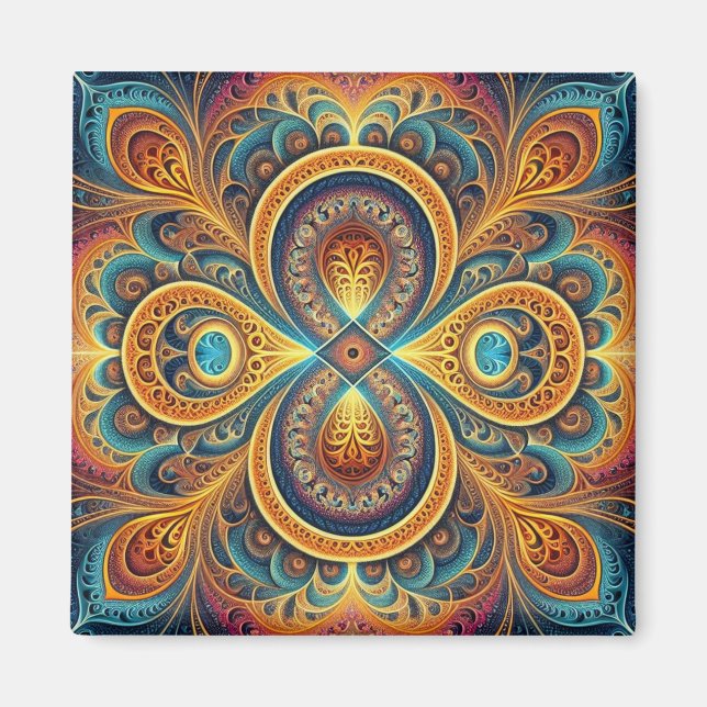 Magnet d'art fractal vibrant (Devant)