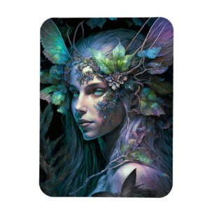 Magnet d'art Imaginaire fée coloré