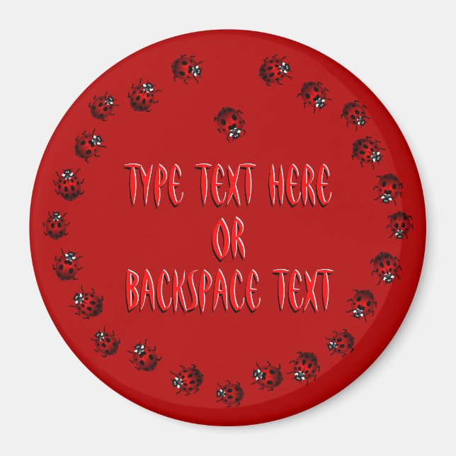 Magnet d'art Ladybug sur mesure Aimants de réfrigé (Devant)