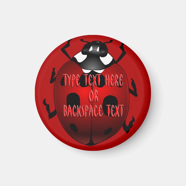 Magnet d'art Ladybug sur mesure Aimants de réfrigé (Devant)