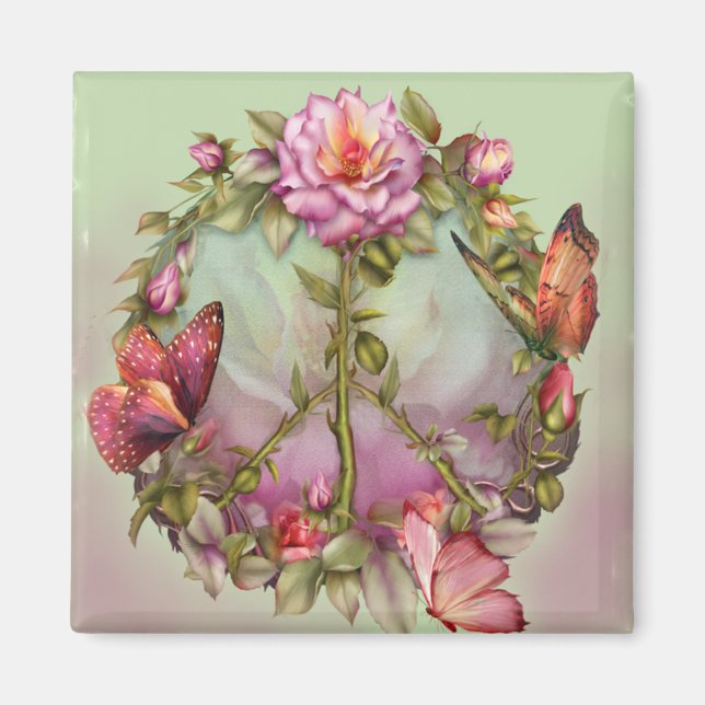 Magnet d'art Rose de la paix (Devant)