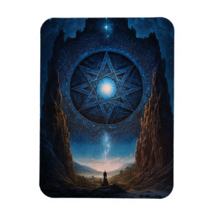 Magnet d'art surréaliste du paysage visionnaire