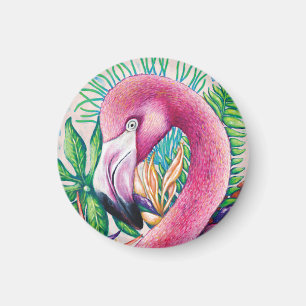 Magnet d'art unique et cool représentant un flaman