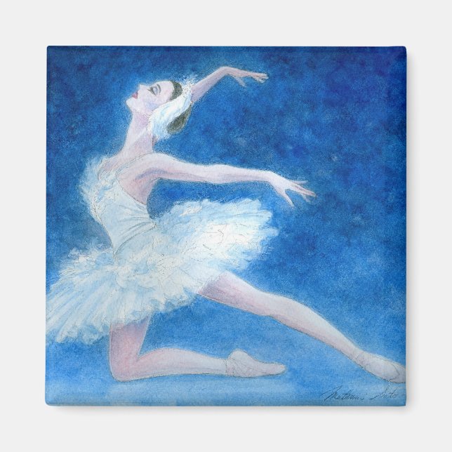 Magnet de ballet du lac Swan (Devant)