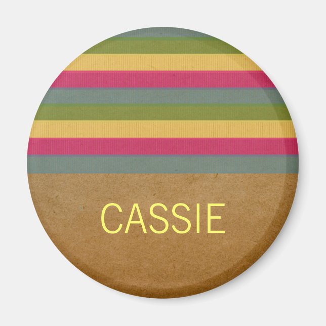 Magnet de bandes texturées chic (Devant)