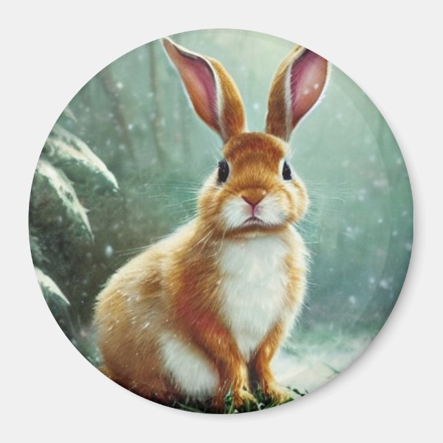 Magnet de Bunny mignon (Devant)