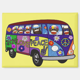 Magnet de bus de la paix Singe Chaussette