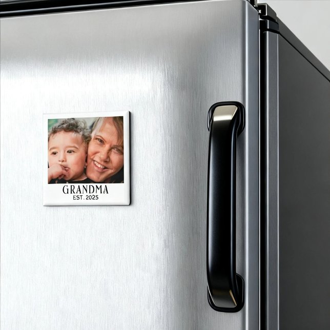 Magnet de Cadeau Photo de Grand-Mère Établie (Créateur téléchargé)
