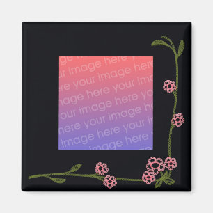 Magnet de cadre photo de couleur noire