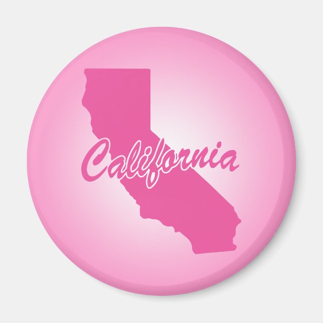 Magnet de Californie d'État rose (Devant)